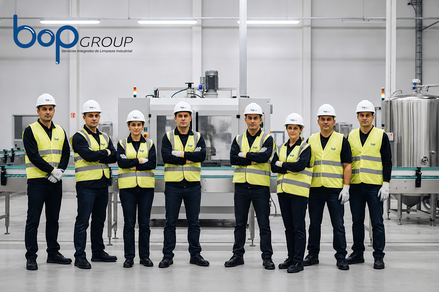 Equipo BOP Group en planta industrial